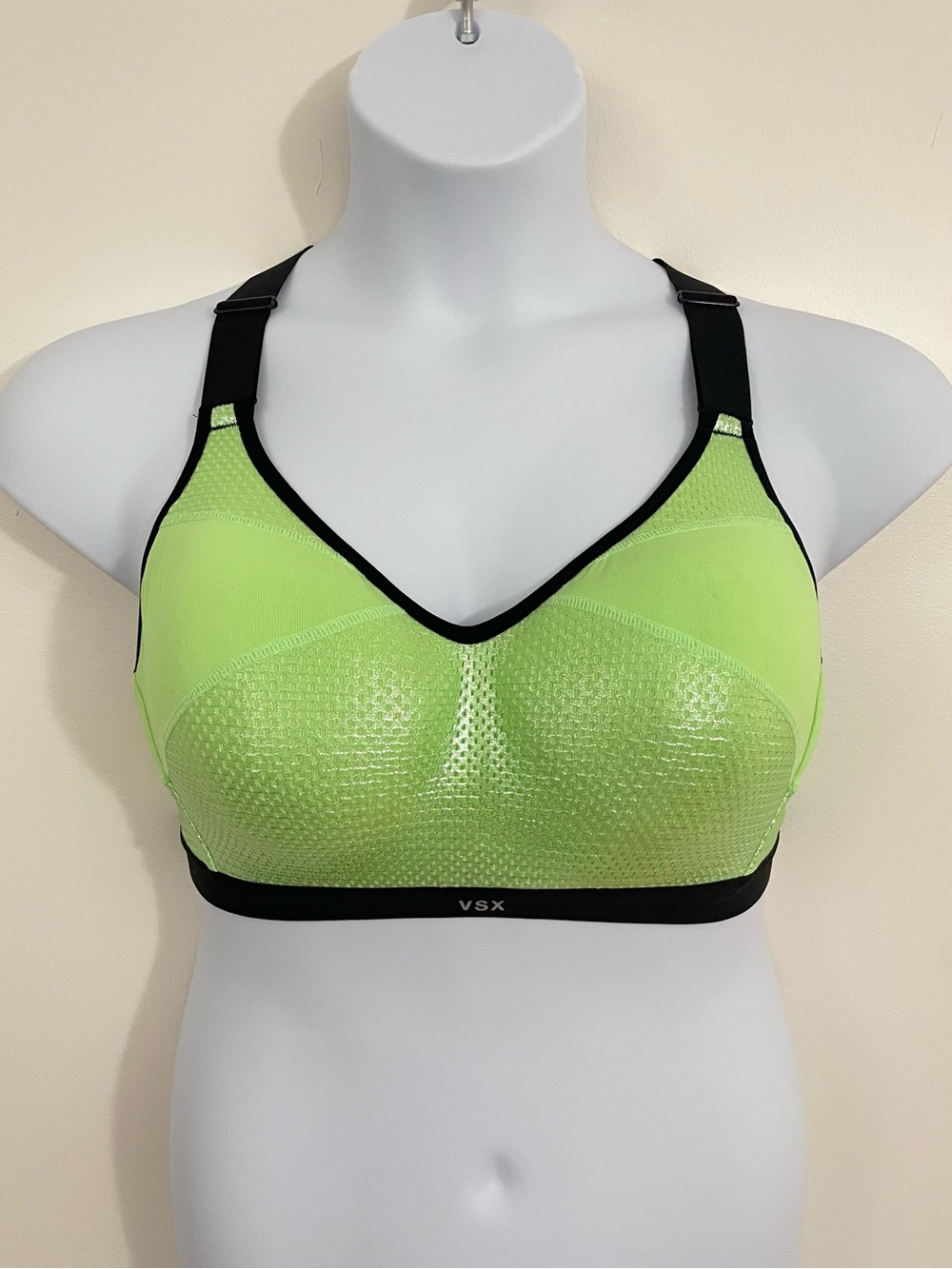 VSX Victoria's Secret Sport Mesh Underwire Sports Bra Neon Lime Green 38C